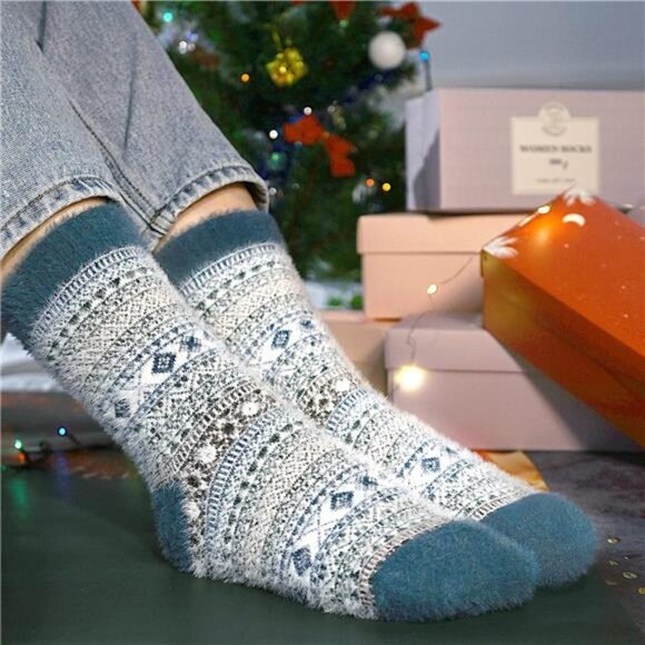 New 5 Pairs Fuzzy Soft Cozy Comfortable Socks for Women, Casual Sleep Comfy Sock - Picture 5 of 6